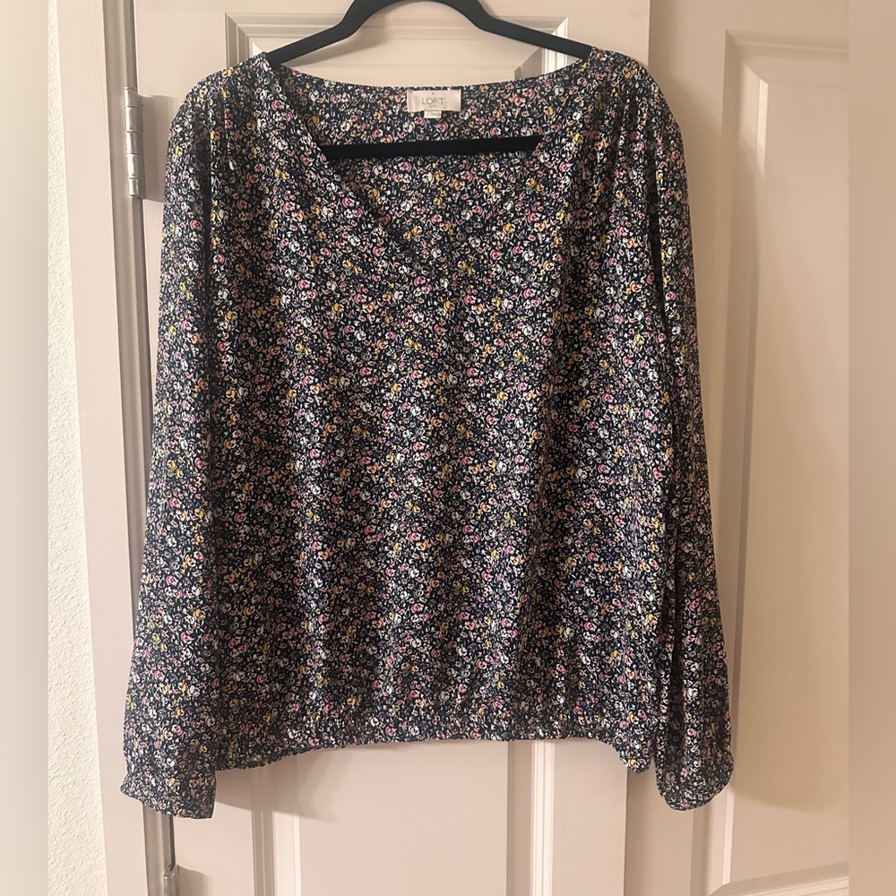 LOFT Multicolor Floral Blouse
